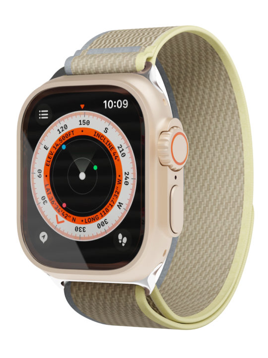 Ремешок нейлоновый VLP Trail Band для Apple Watch 42/44/45/49mm, бежевый-желтый Ремешок нейлоновый VLP Trail Band для Apple Watch 42/44/45/49mm, бежевый-желтый