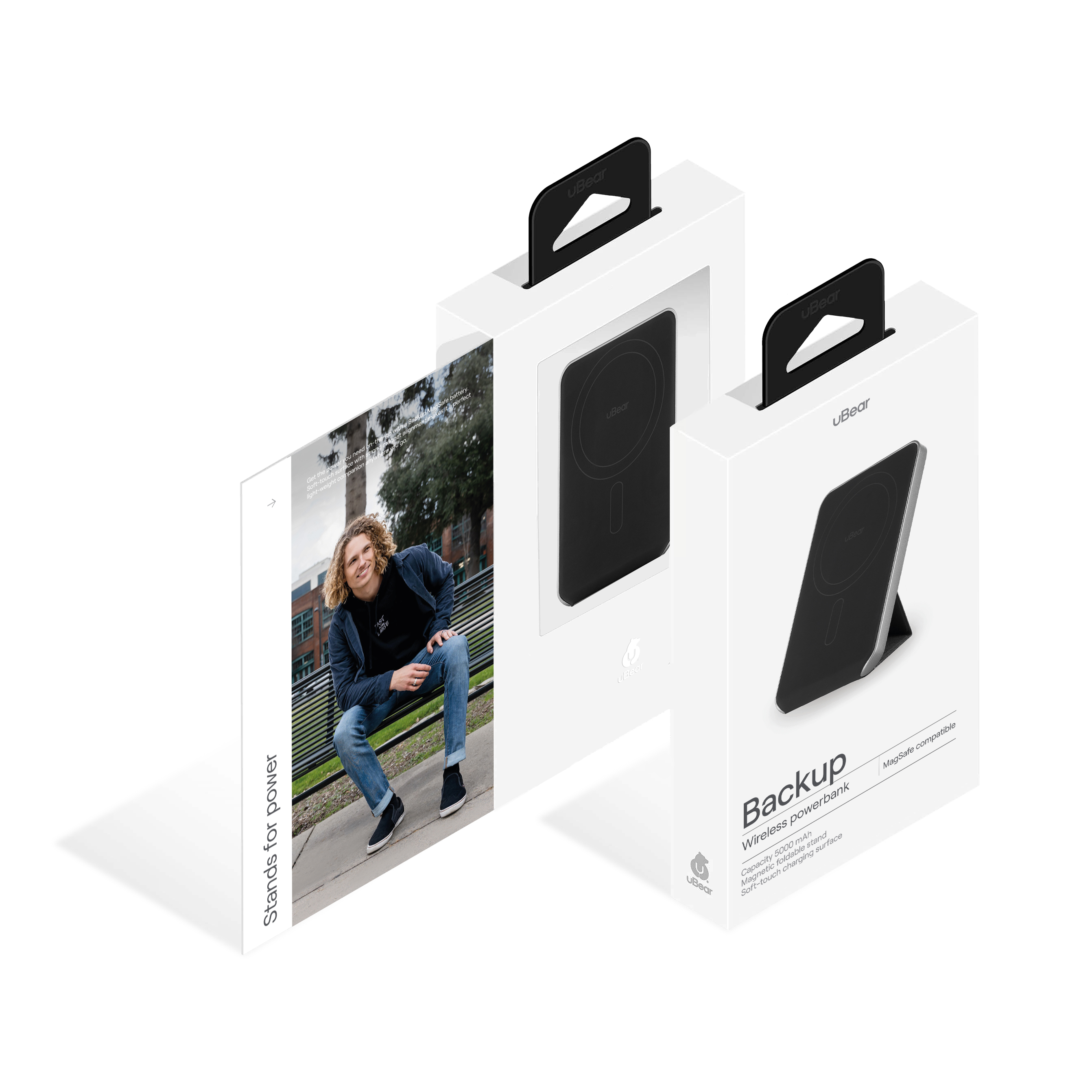 Внешний аккумулятор uBear Backup Magnetic Power bank 5000mAh, черный