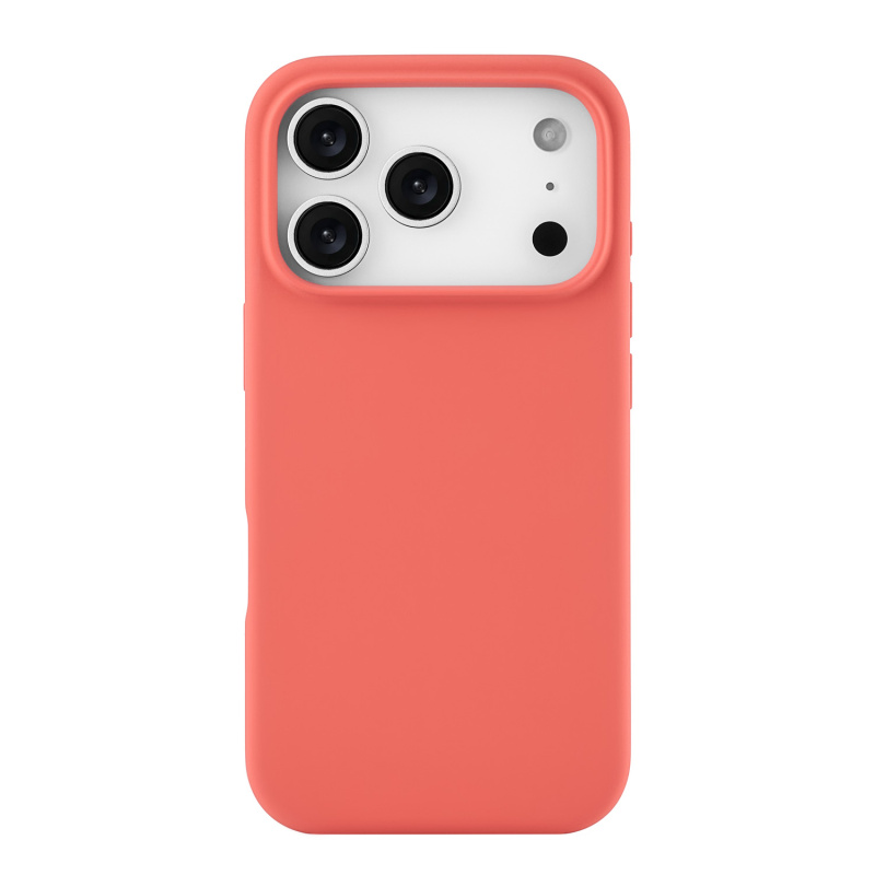 Фото Чехол защитный uBear Touch Mag Case для iPhone 17 Pro, MagSafe, коралловый На фото изображено Чехол защитный uBear Touch Mag Case для iPhone 17 Pro, MagSafe, коралловый