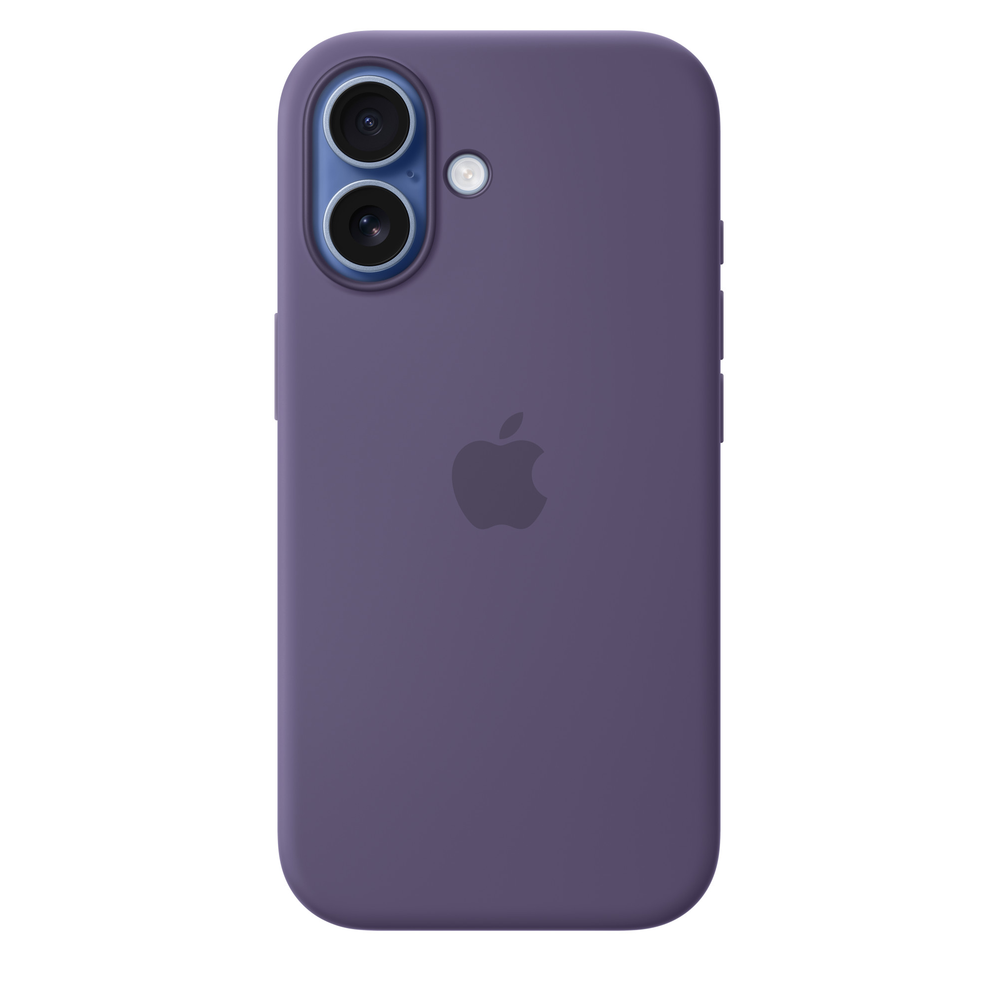 На фото изображено Чехол защитный Apple Silicone Case with MagSafe для iPhone 17, фиолетовый