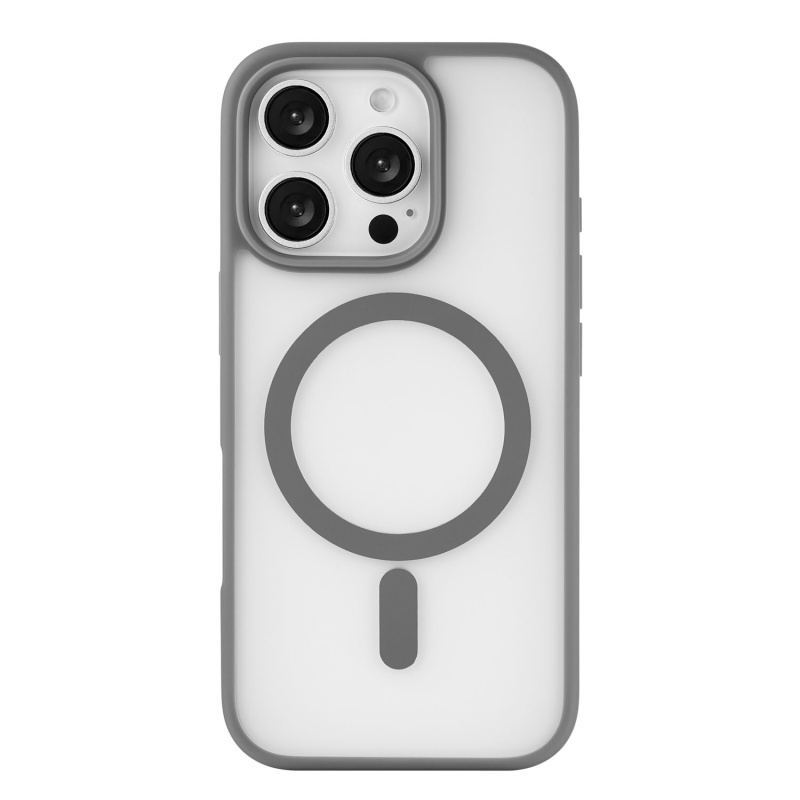 Чехол защитный uBear Cloud Mag Case для iPhone 16 Pro, серый