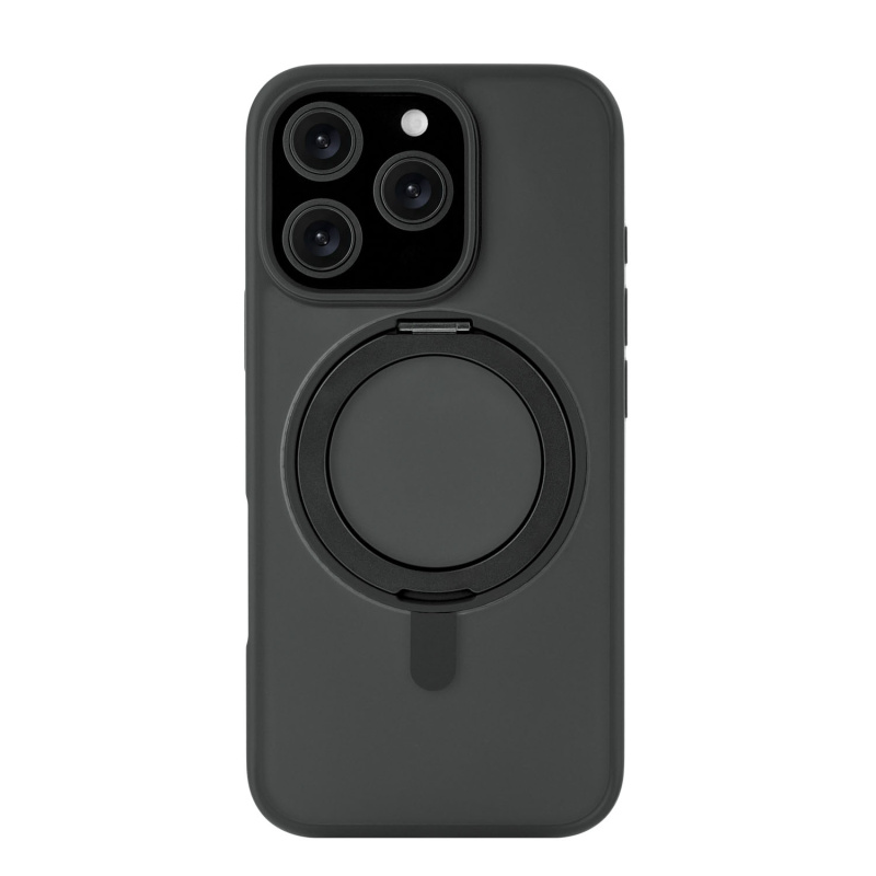 Чехол защитный uBear Clip 360 Mag Case для iPhone 16 Pro, с магнитной подставкой, черный