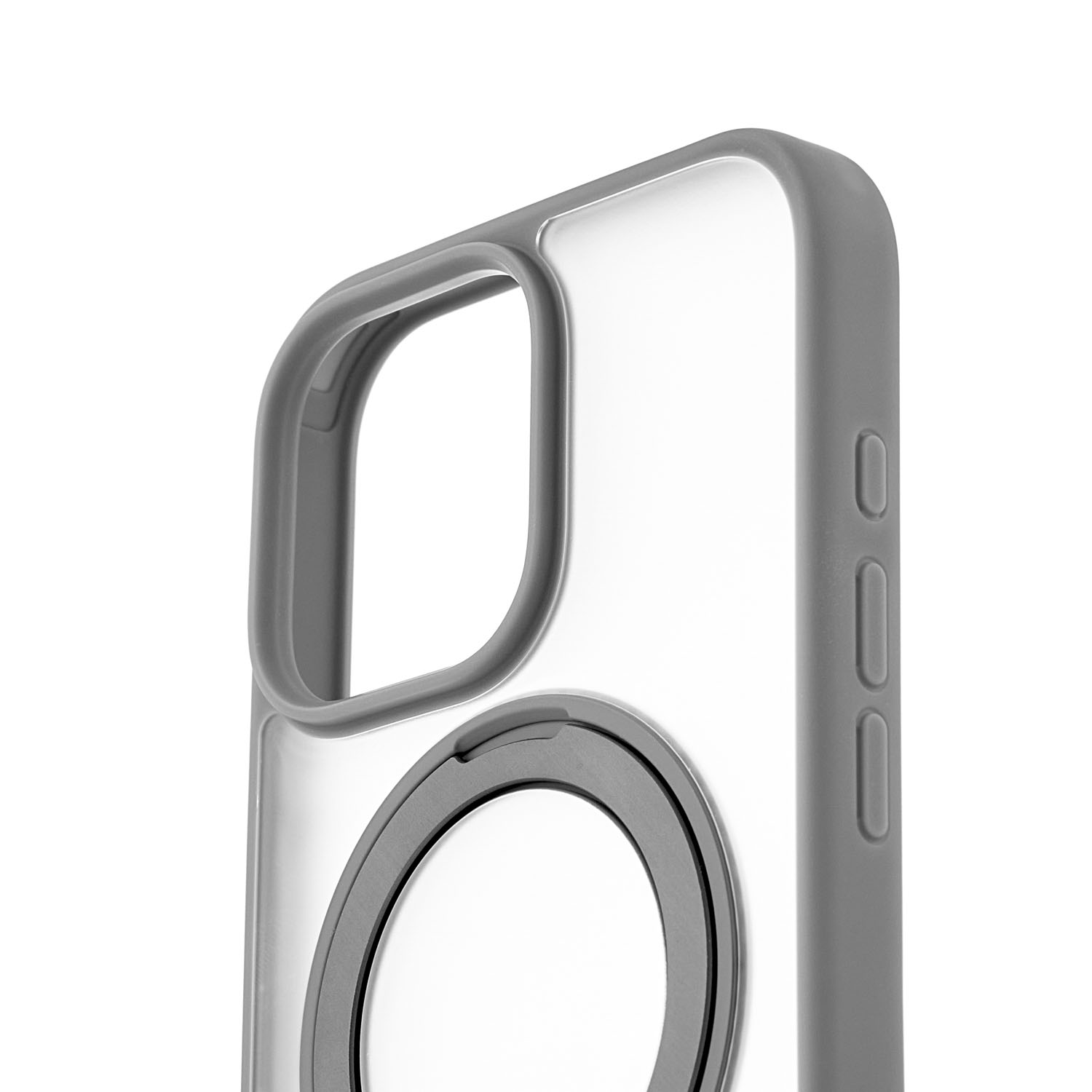 Чехол защитный uBear Clip 360 Mag Case для iPhone 16 Pro, с магнитной подставкой, серый