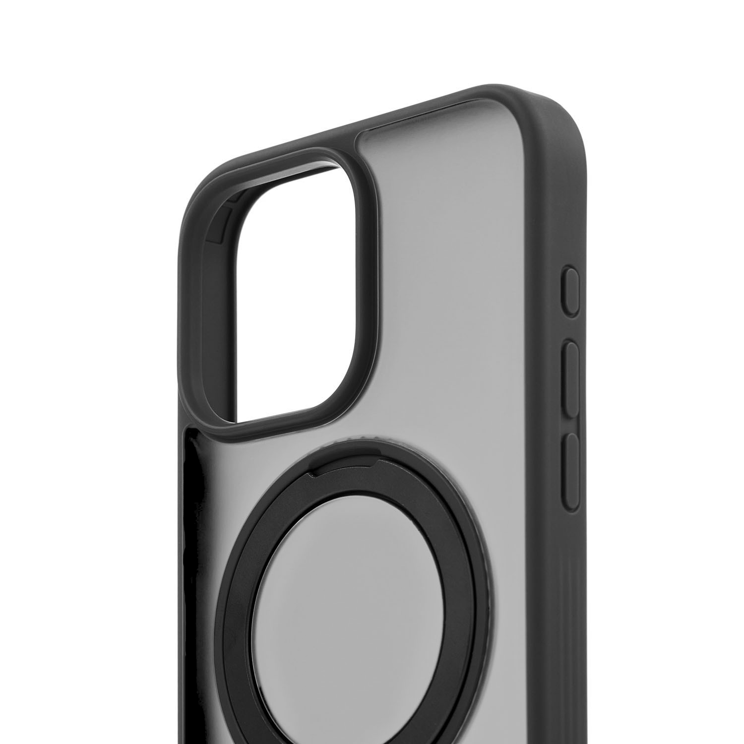 Чехол защитный uBear Clip 360 Mag Case для iPhone 16 Pro, с магнитной подставкой, черный