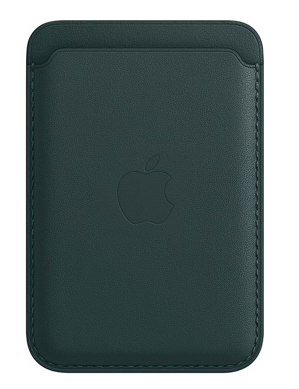 Картхолдер Apple Leather Wallet с локатором, темно-зеленый