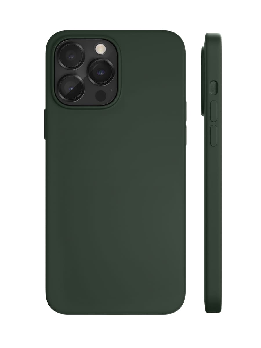 Чехол защитный VLP Silicone case с MagSafe для iPhone 14 Pro Max, темно-зеленый