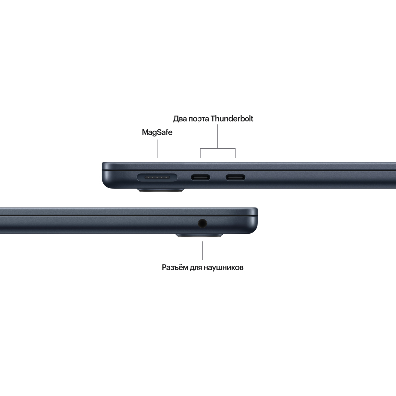 Apple MacBook Air 13" (M3, 8C / 10C, 2024) 16 ГБ, 512 ГБ SSD, Полуночный черный