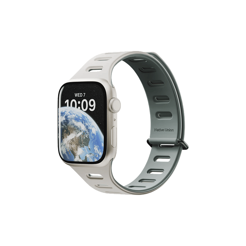 Ремешок Native Union для Apple Watch Magnetic 42/44/45/49мм, зеленый/серый