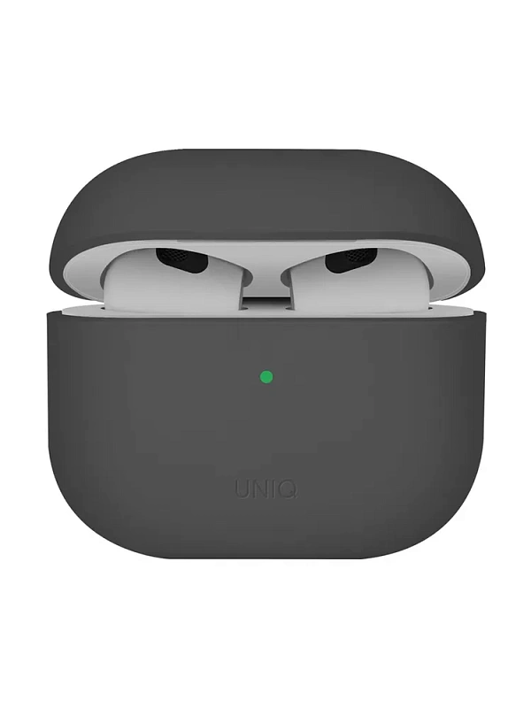 Защитный чехол Uniq Lino Silicone Case для Airpods 4, темно-серый