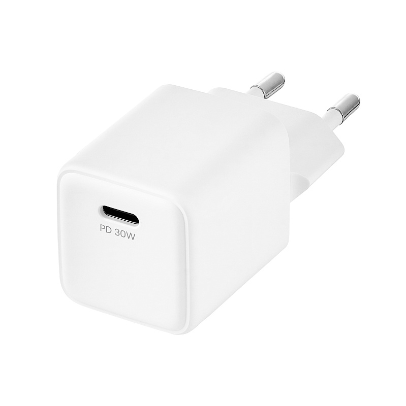 Cетевое зарядное устройство uBear Bridge USB-C, 30 Вт, GaN, белый Cетевое зарядное устройство uBear Bridge USB-C, 30 Вт, GaN, белый