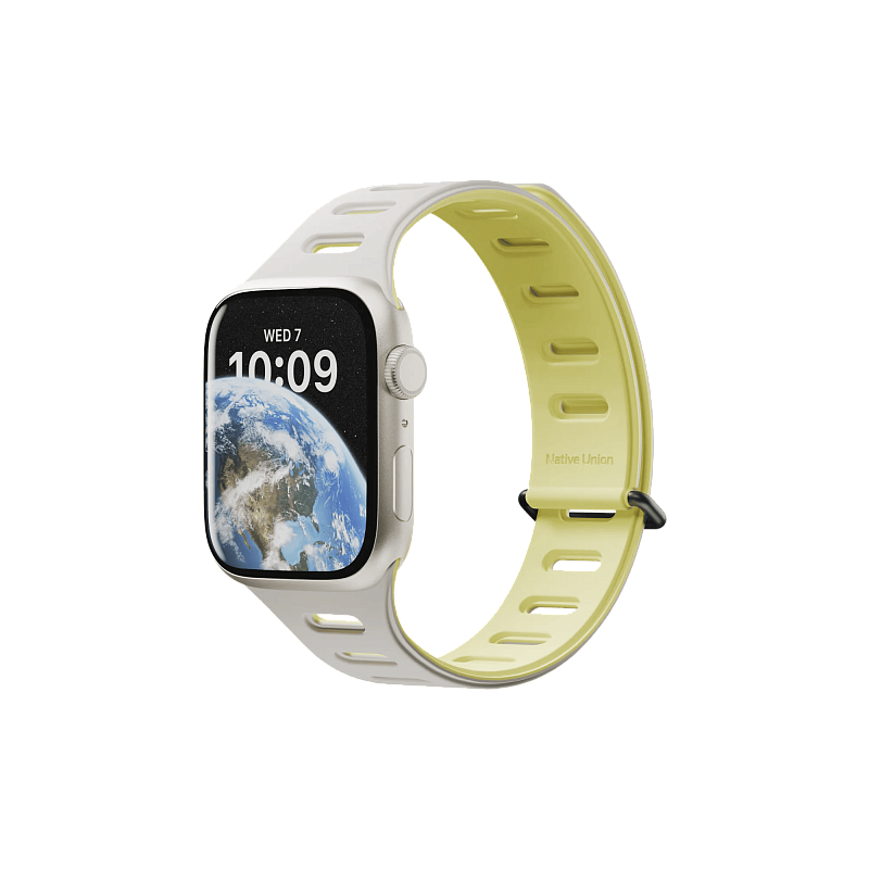 Ремешок Native Union для Apple Watch Magnetic 42/44/45/49мм, желтый/серый Ремешок Native Union для Apple Watch Magnetic 42/44/45/49мм, желтый/серый