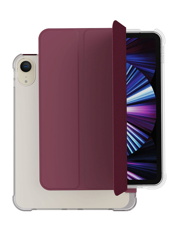 Чехол защитный VLP Dual Folio для iPad mini 6, марсала Чехол защитный VLP Dual Folio для iPad mini 6, марсала