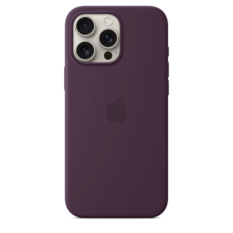 Чехол Apple для iPhone 16 Pro Max Silicone with MagSafe, сливовый Чехол Apple для iPhone 16 Pro Max Silicone with MagSafe, сливовый