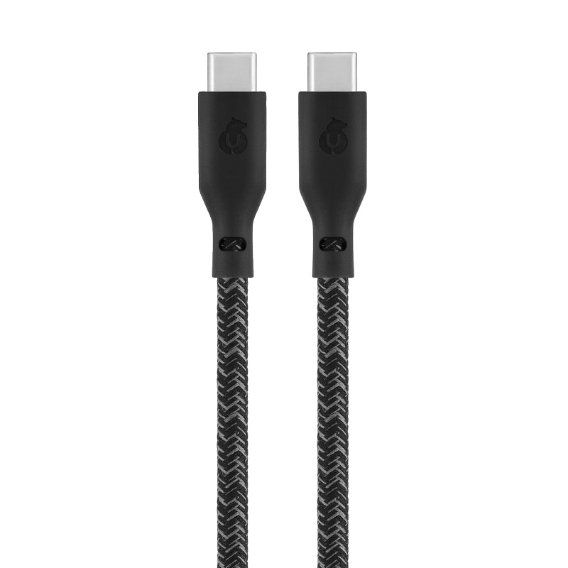 Зарядный кабель uBear Trend, USB-C/USB-С, 1,2м, чёрный Зарядный кабель uBear Trend, USB-C/USB-С, 1,2м, чёрный