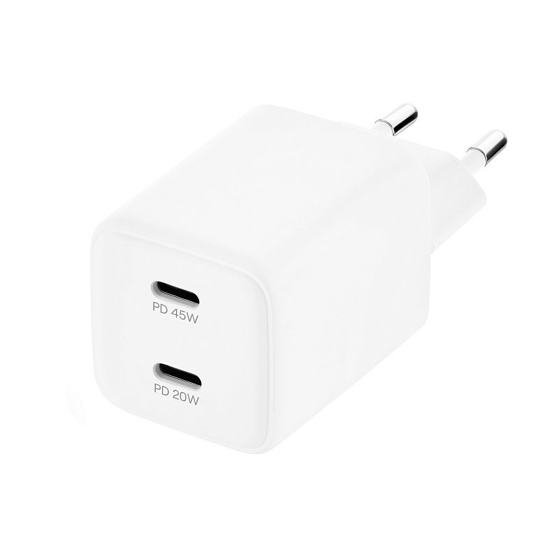 Сетевое зарядное устройство uBear Bridge USB-C GaN, 45 Вт, белый Сетевое зарядное устройство uBear Bridge USB-C GaN, 45 Вт, белый
