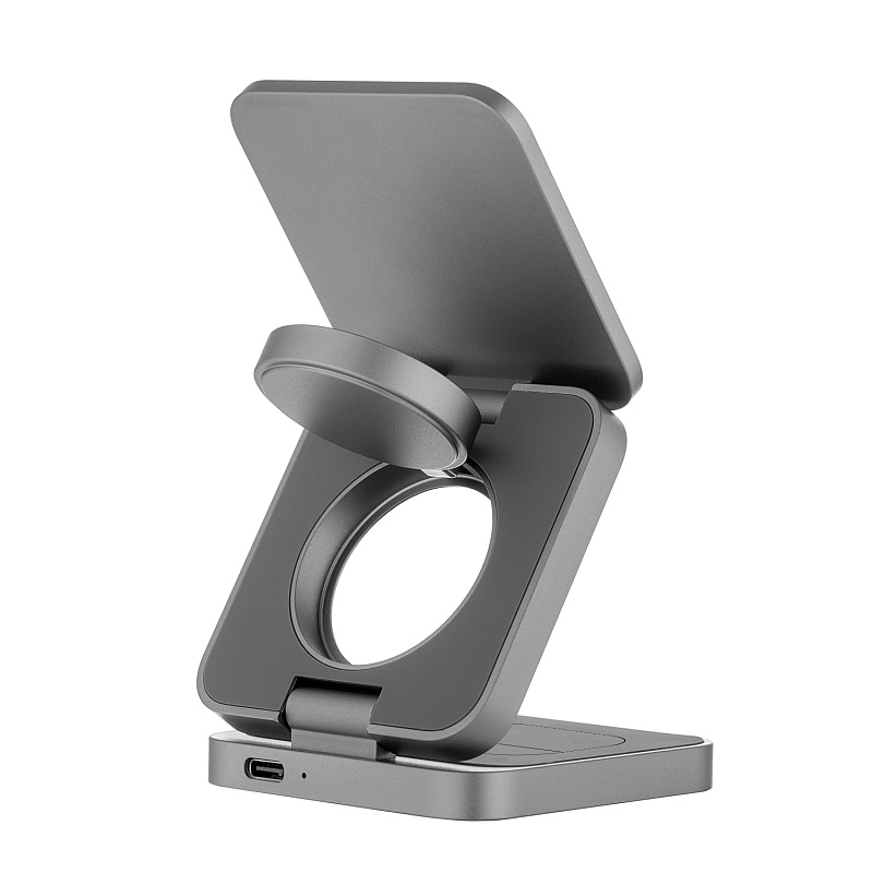 Беспроводное зарядное устройство uBear Balance с поддержкой MagSafe, серый