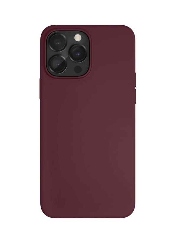 Чехол защитный VLP Silicone case с MagSafe для iPhone 14 Pro, марсала