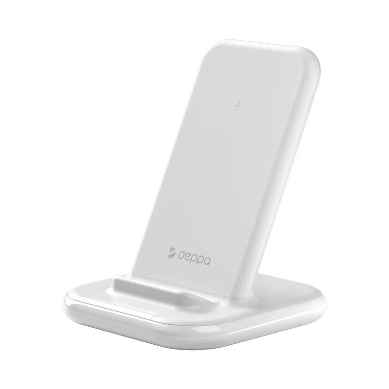 Беспроводное зарядное устройство Deppa QI Fast Charge 15W, белый Беспроводное зарядное устройство Deppa QI Fast Charge 15W, белый